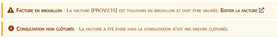 Notifications après facturation